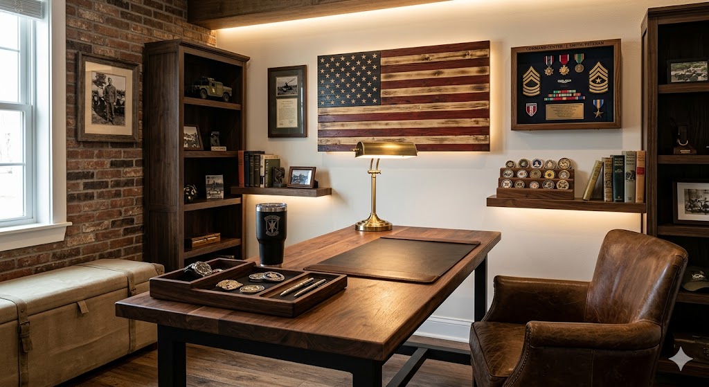 How to Style Your Home Office with a Rugged, Patriotic Aesthetic