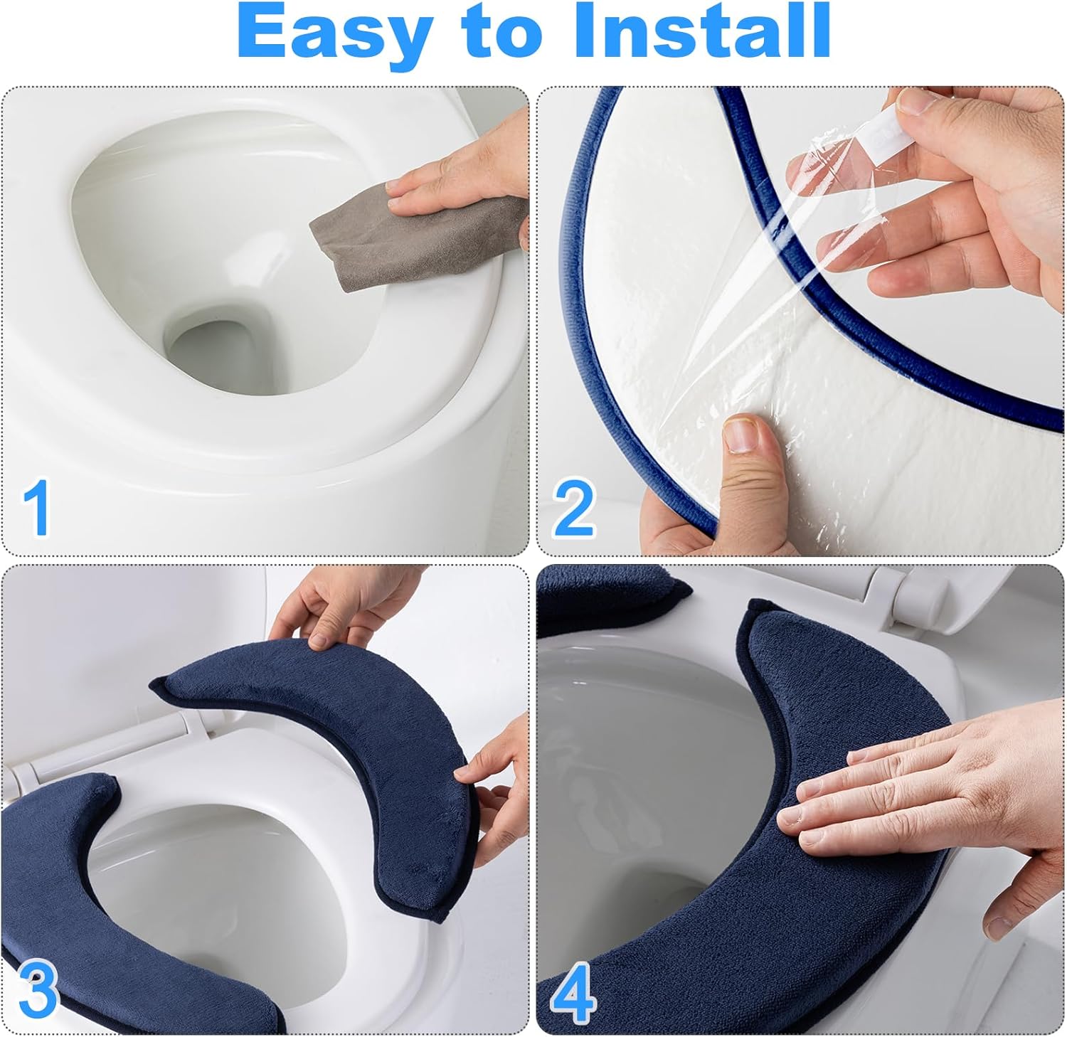 Washable toilet seat pad
