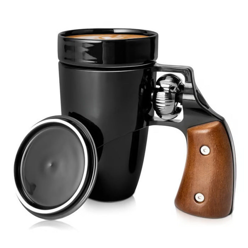 Revolver handle travel mug