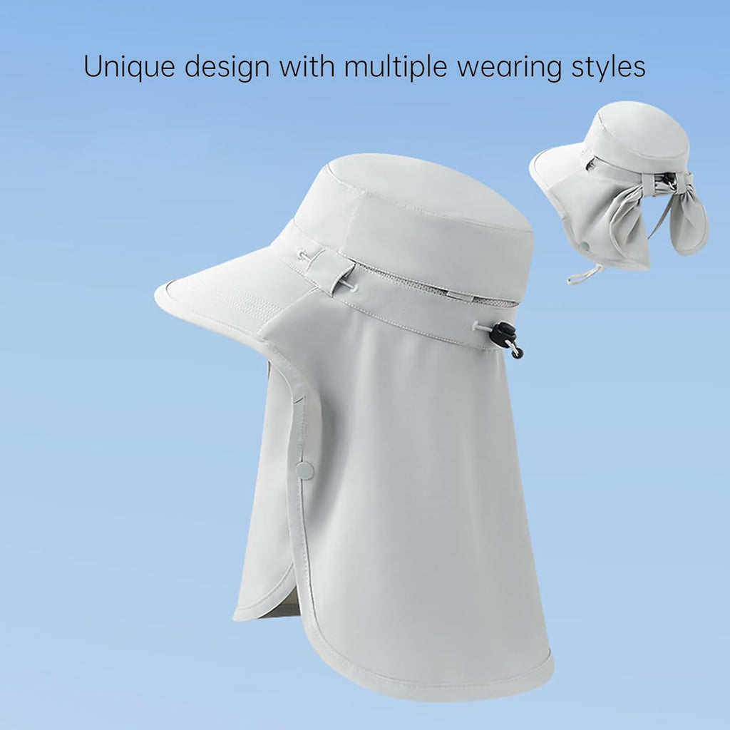 Bucket hat with face shield