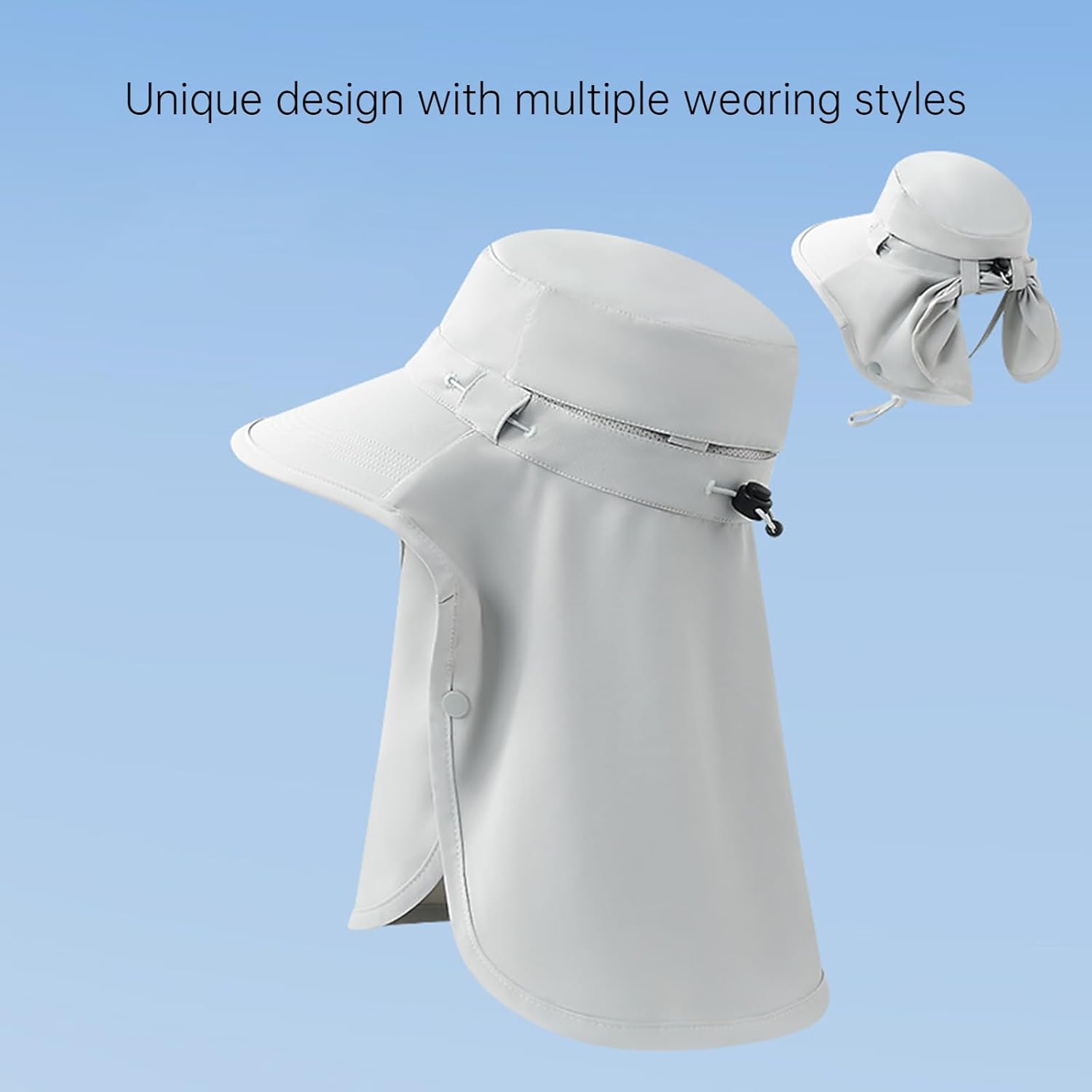 Bucket hat with face shield