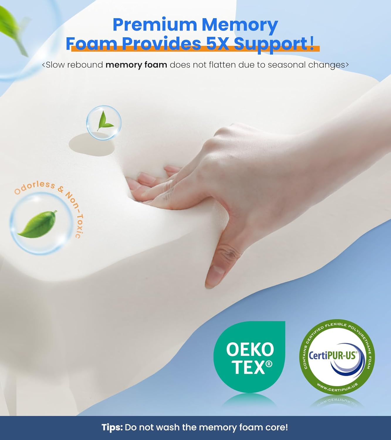 Orthopedic sleeping pillow