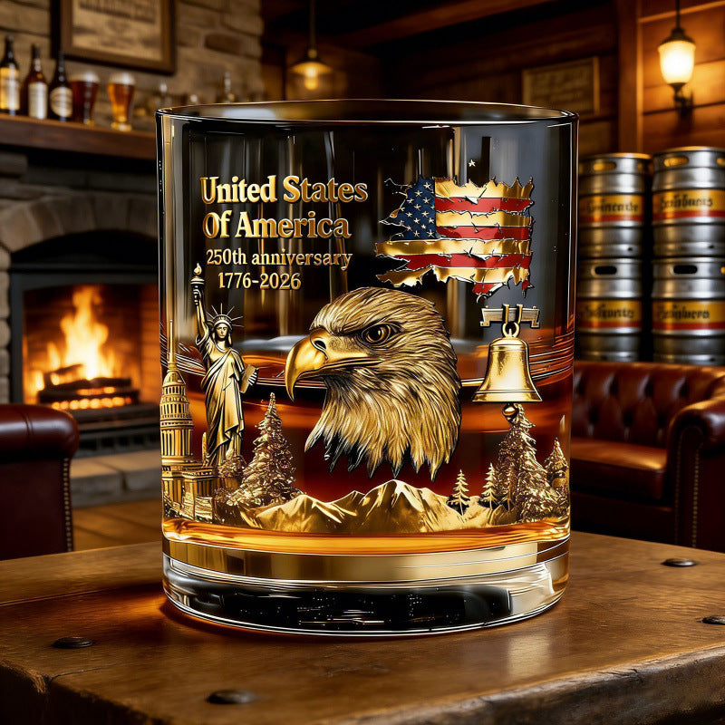 America 250 years glass