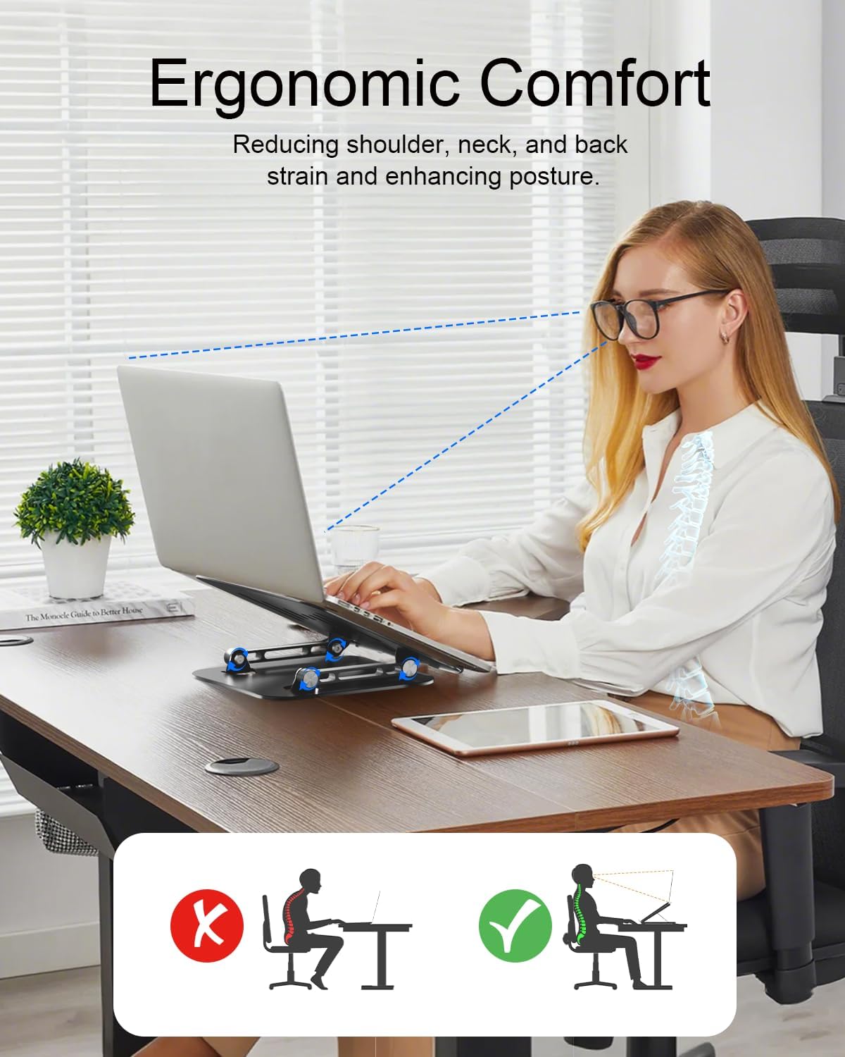 Adjustable laptop riser
