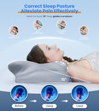 Ergonomic bed pillow