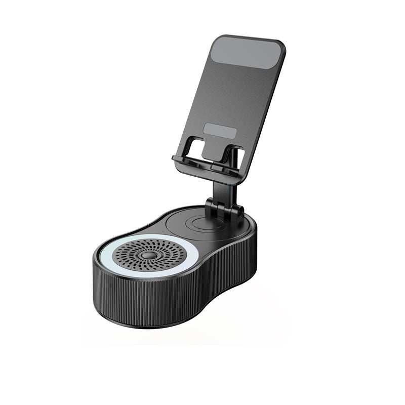 Desk phone holder with speaker