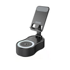 Desk phone holder with speaker