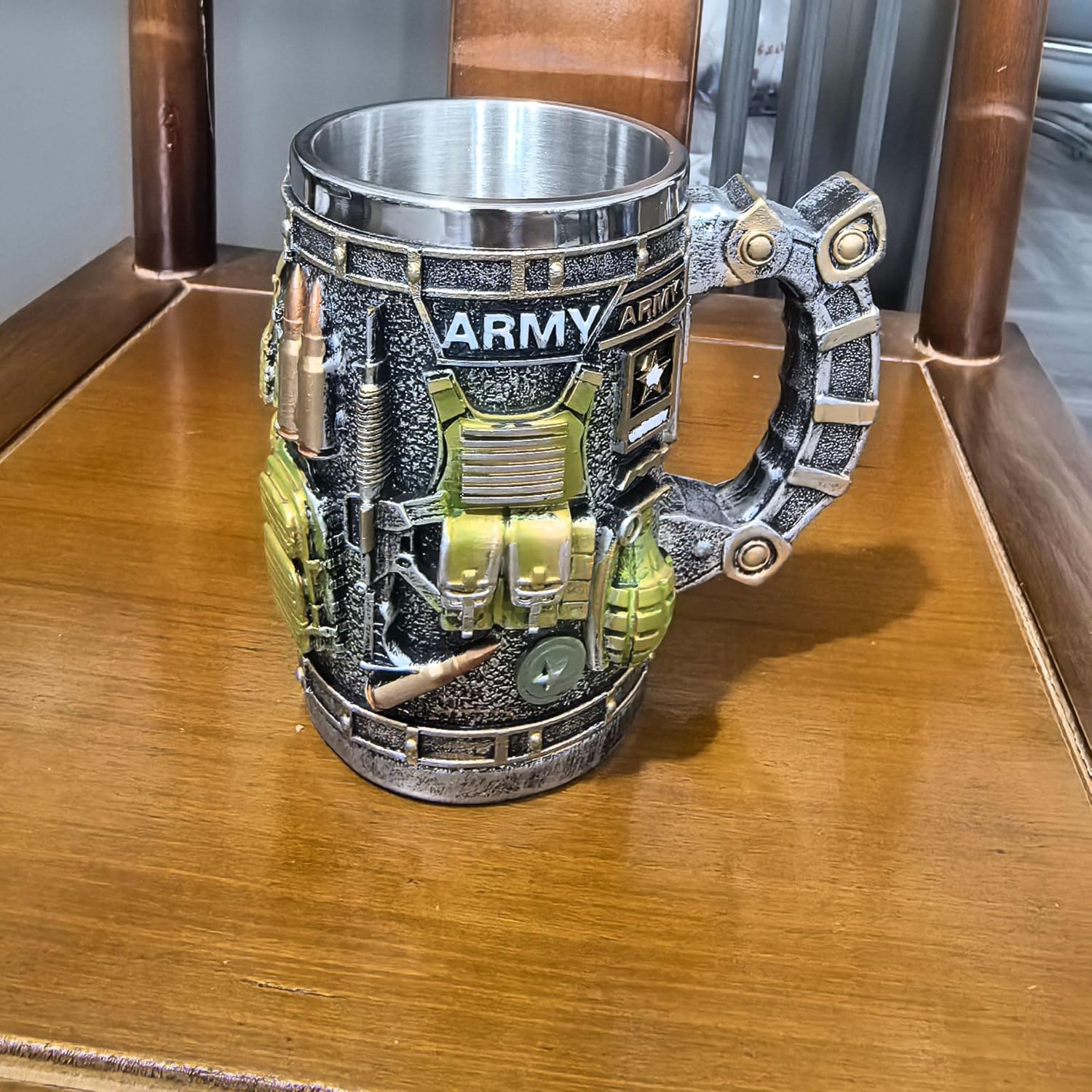 Stainless steel army mug
