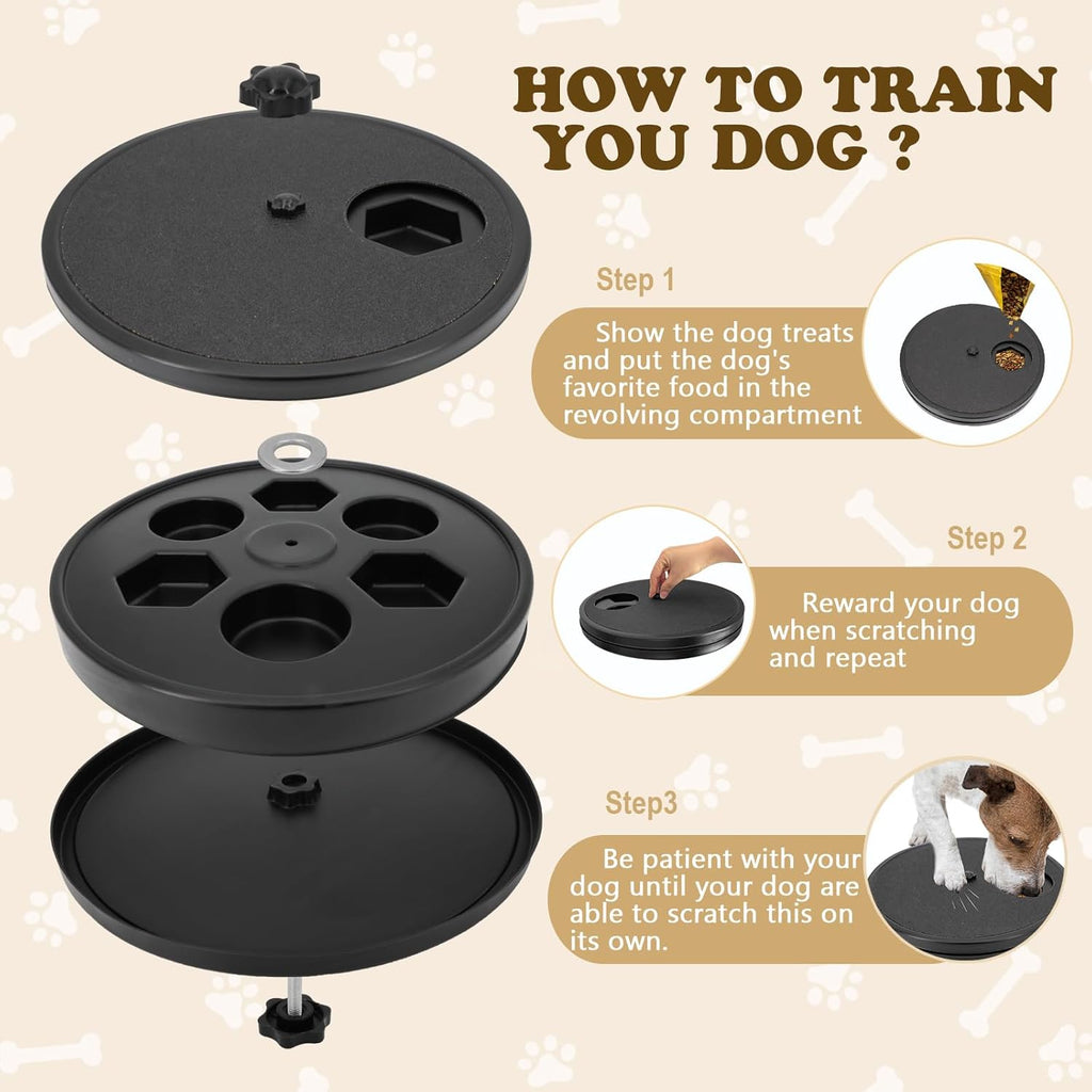 Rotating dog scratching post