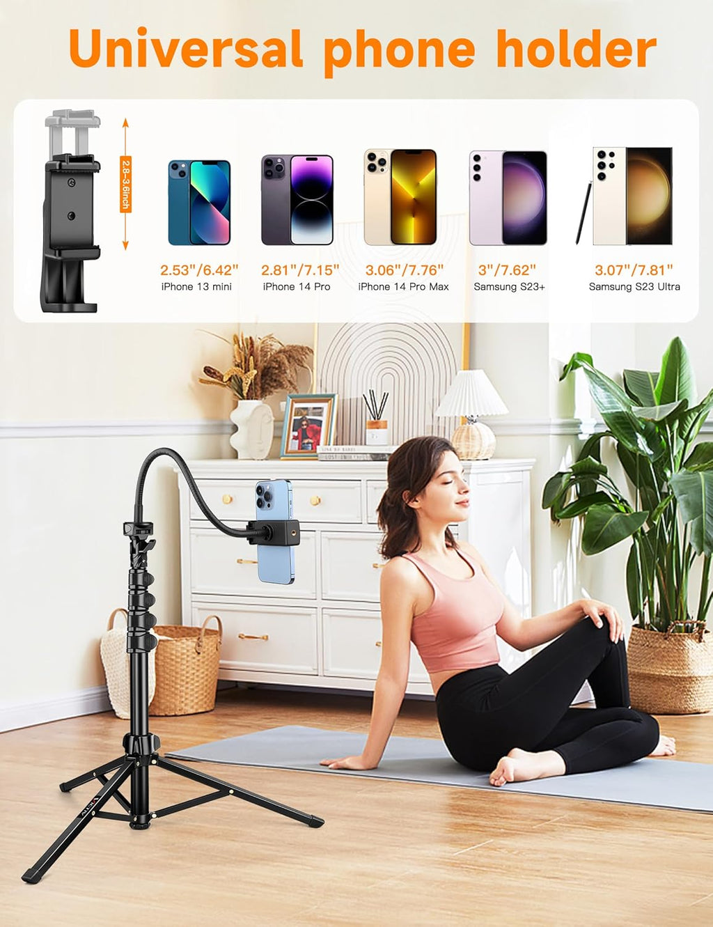 Flexible gooseneck tripod