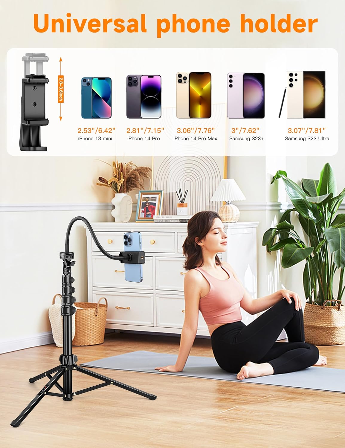 Flexible gooseneck tripod