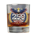 American flag lowball glass