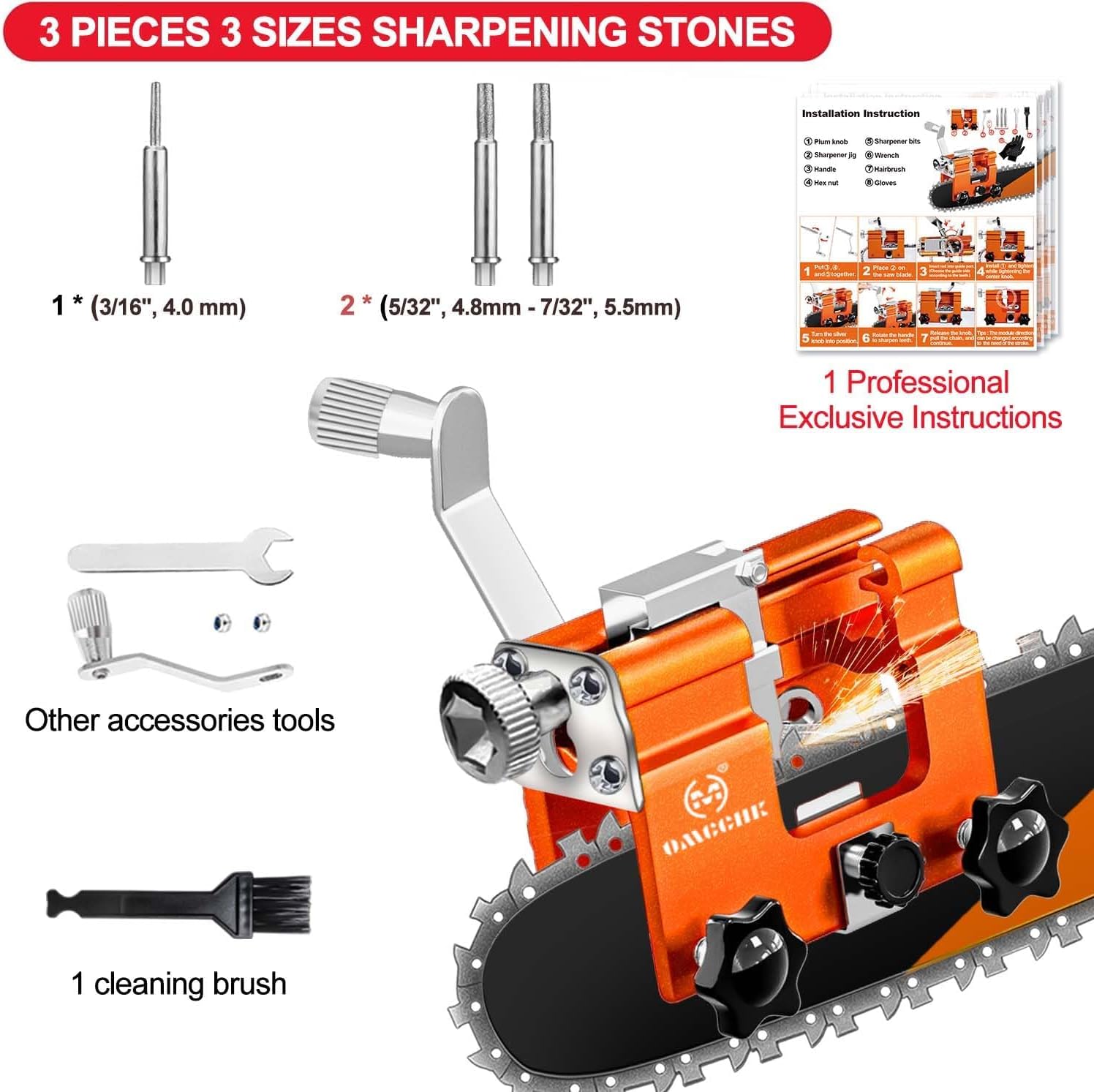 Chainsaw sharpener jig