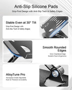 Foldable aluminum alloy laptop riser