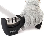 Knife sharpener with glove