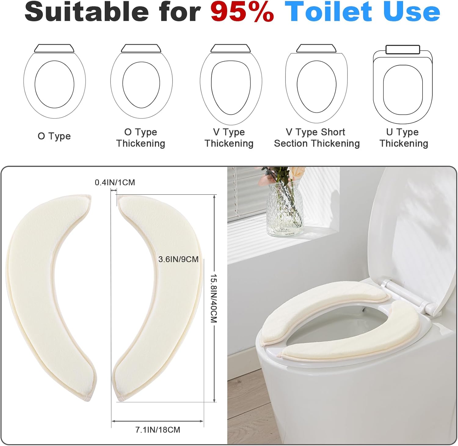 Adhesive toilet seat cover