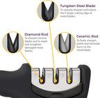 Knife sharpener set with cut resistant glove