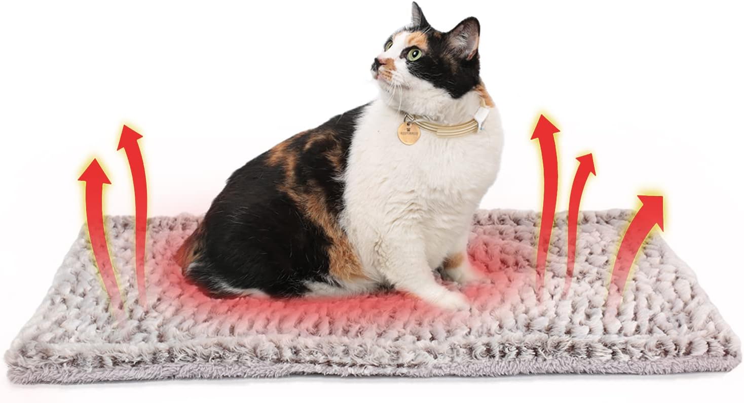 Reversible self heating cat dog mat