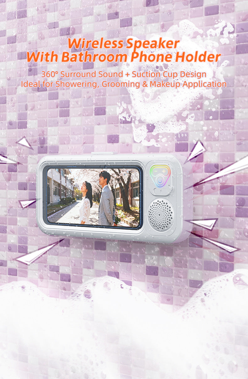 Wireless speaker bathroom phone case