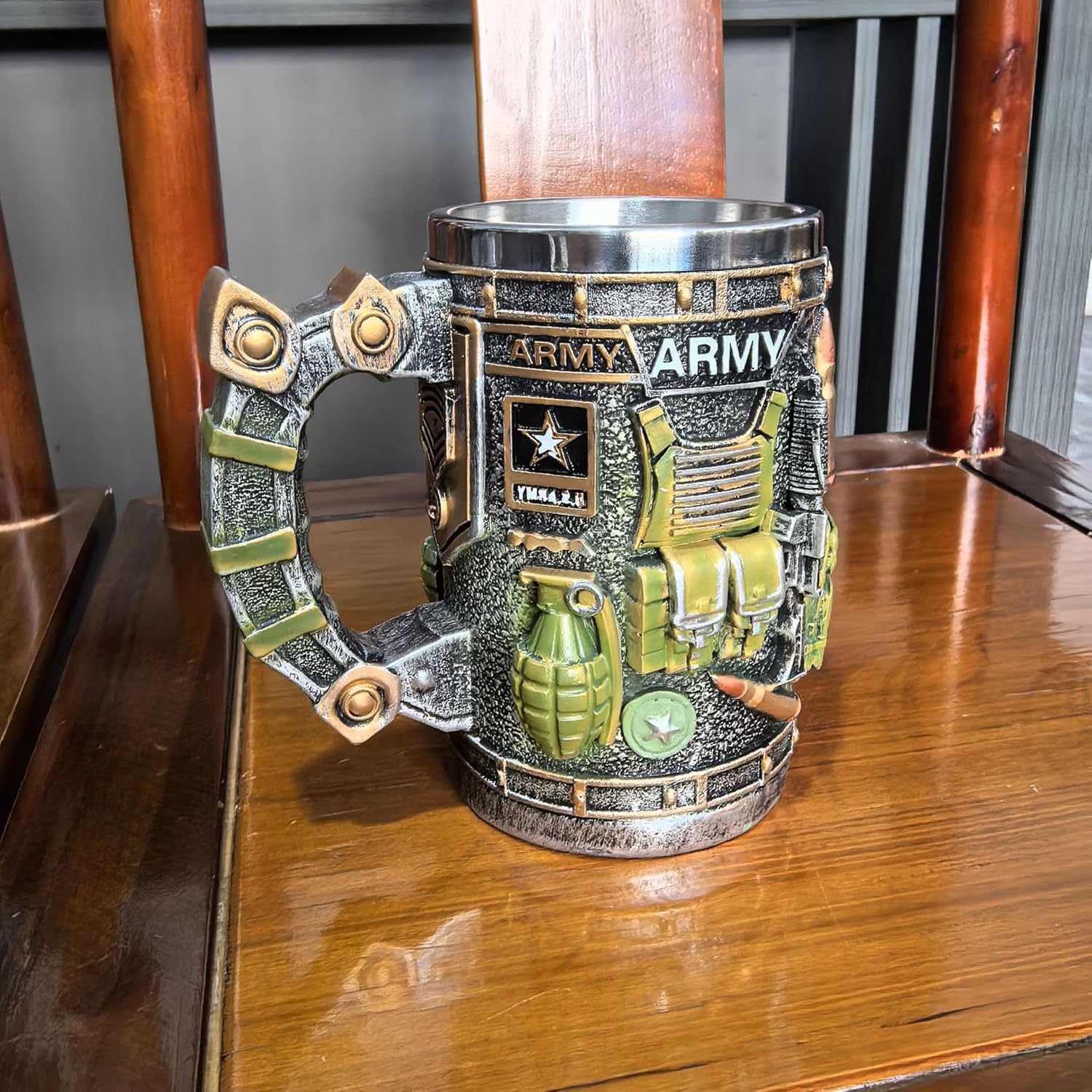 Patriotic military mug