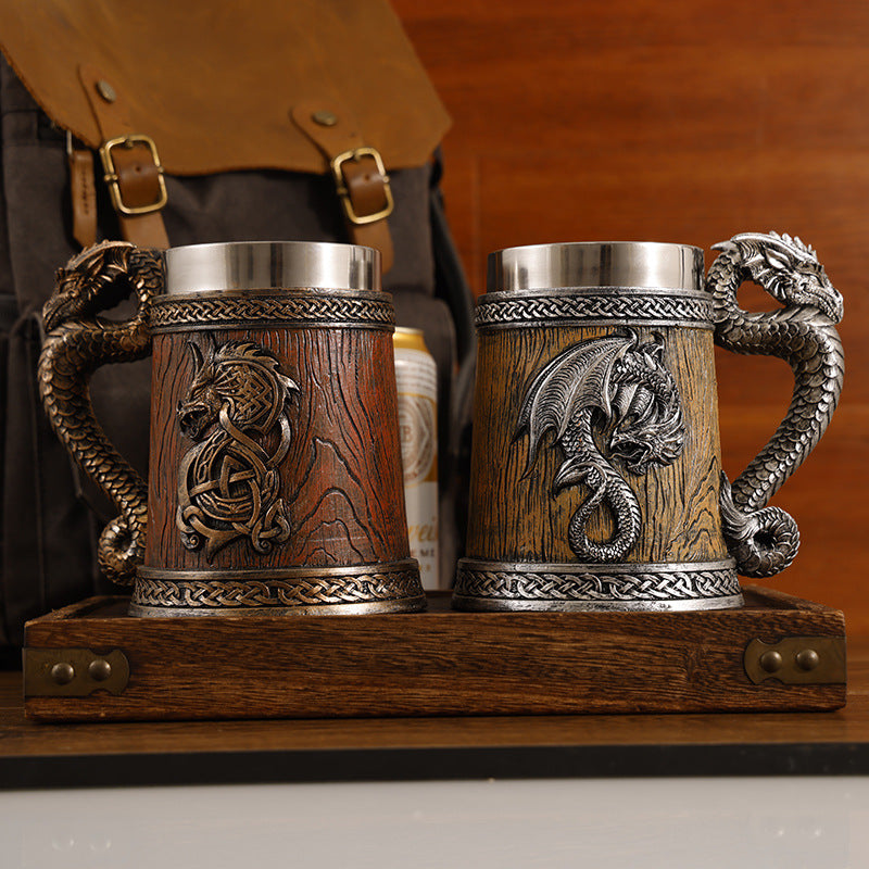Stainless steel insert dragon cup