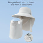 Fishing hat with neck flap