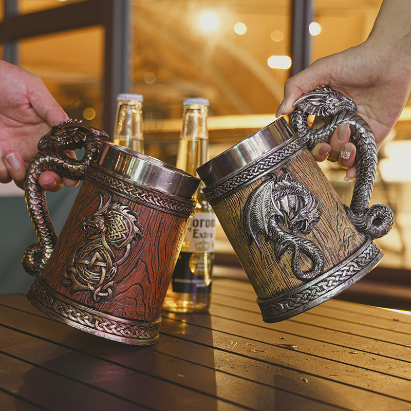 3D dragon resin tankard