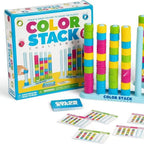 Color stack challenge board game