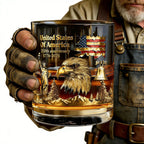 4th of July whiskey glass