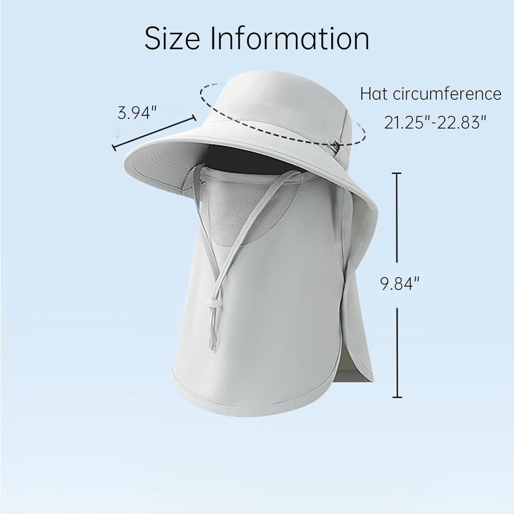 Safari hat with neck cover