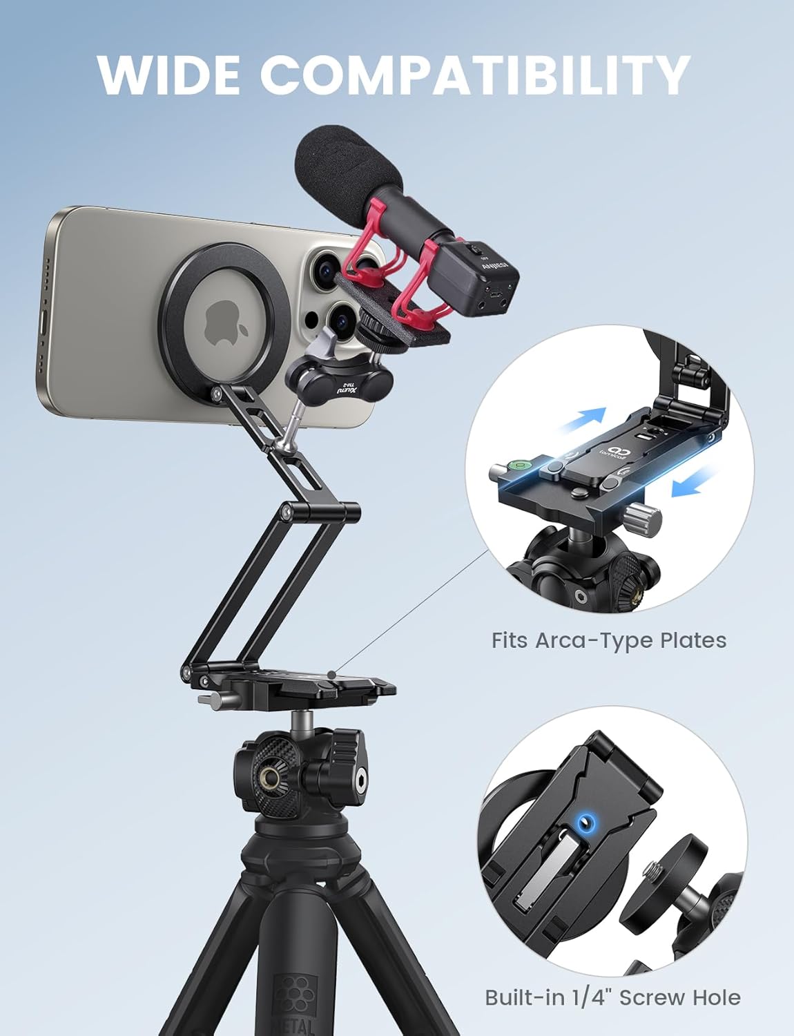 Overhead phone mount