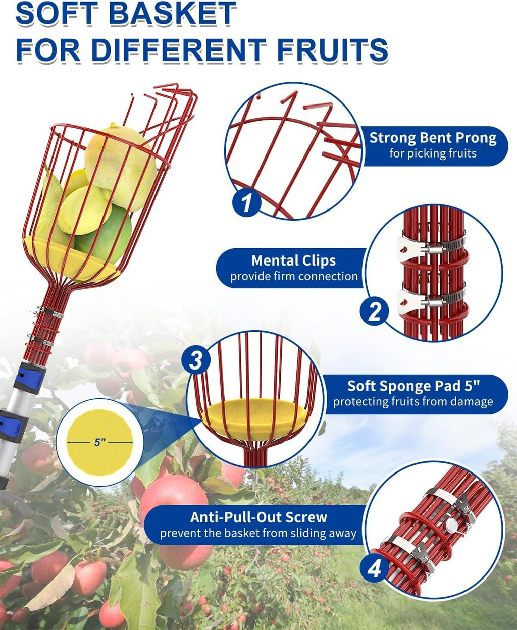 Telescopic fruit picker