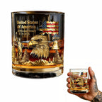 Patriotic rocks glass